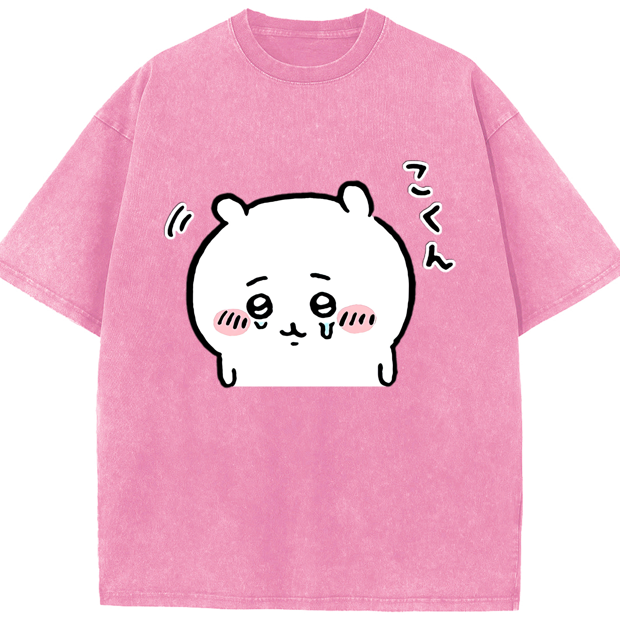 （画像用） ちいかわ ちいかわ Chii-kawa chiikawa 綿100% ヴィンテージ風 半袖Tシャツ（フロントプリント）